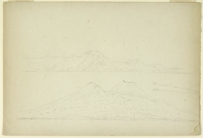Ischia en Procida vanaf de Baai van Napels, Italië, 1841 door Asher Brown Durand